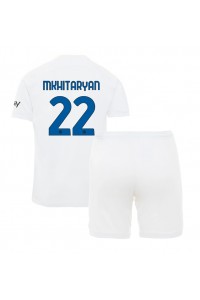 Inter Milan Henrikh Mkhitaryan #22 Babyklær Borte Fotballdrakt til barn 2023-24 Korte ermer (+ Korte bukser)